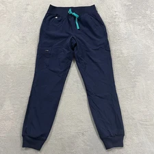 Figs Zamora Jogger Scrub Pants Womens XS Navy Blue Medical Uniform