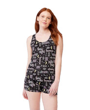 JOYSPUN Black Women's 3X 22W-24W Sleep Relax Snooze Tank Short Pajama SET NWT