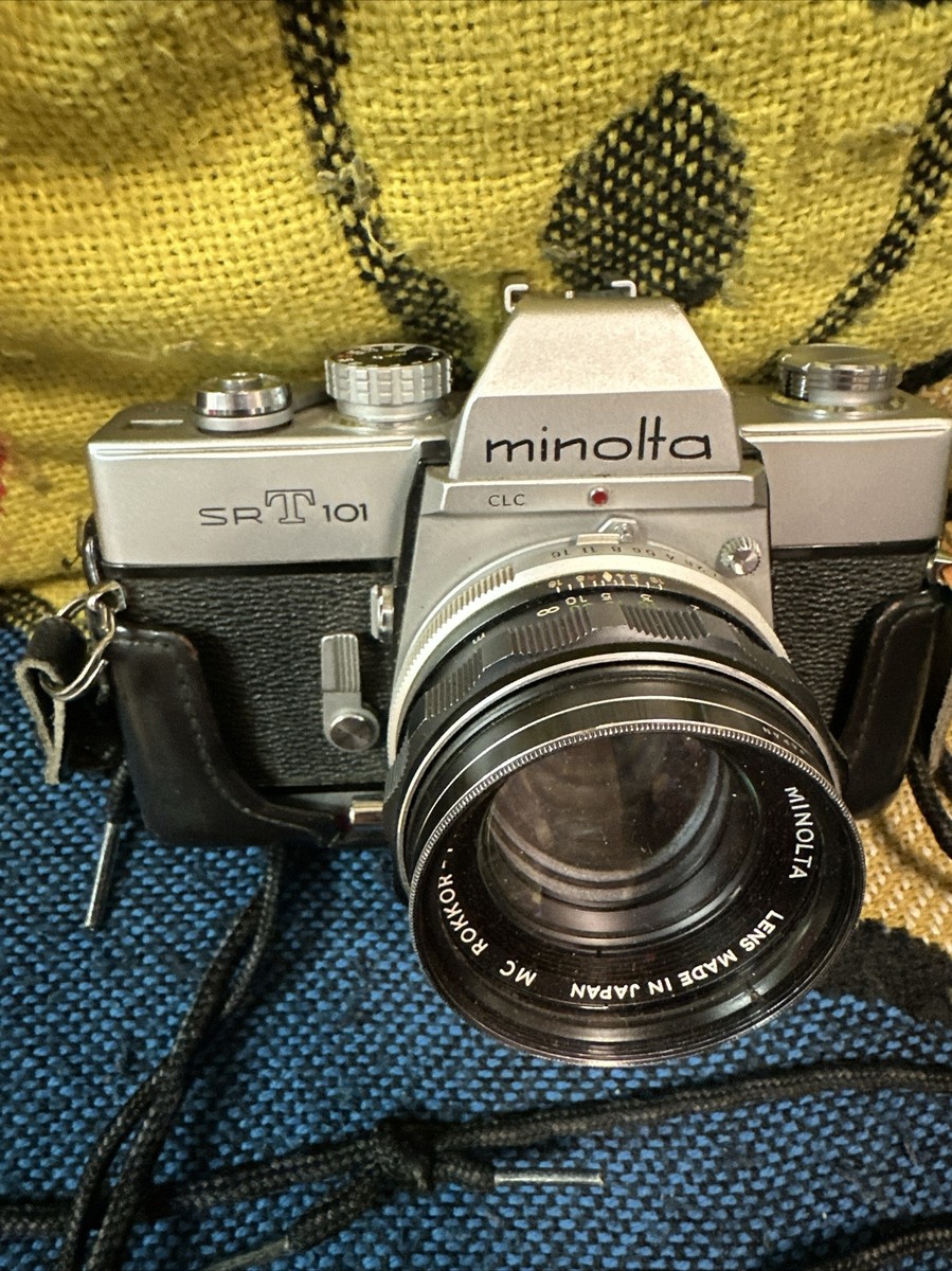 Minolta SRT-101 35mm SLR Film Camera with 55mm F1.7 MC Rokkor PF