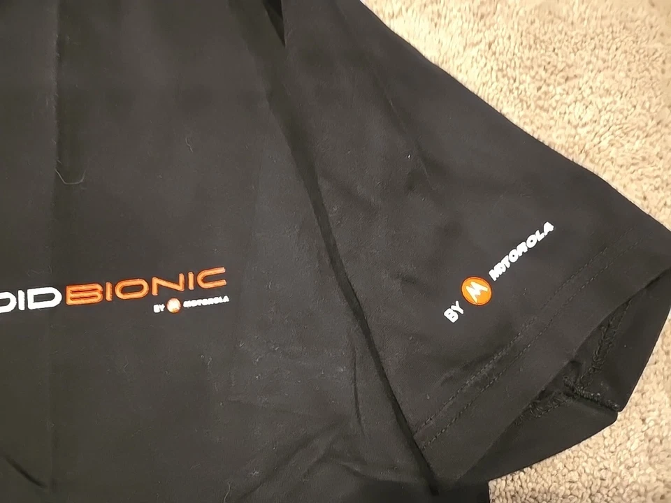 Camiseta Negra De Colección Verizon Wireless Droid Bionic De Motorola Talla 2XL Foto 3 de 4