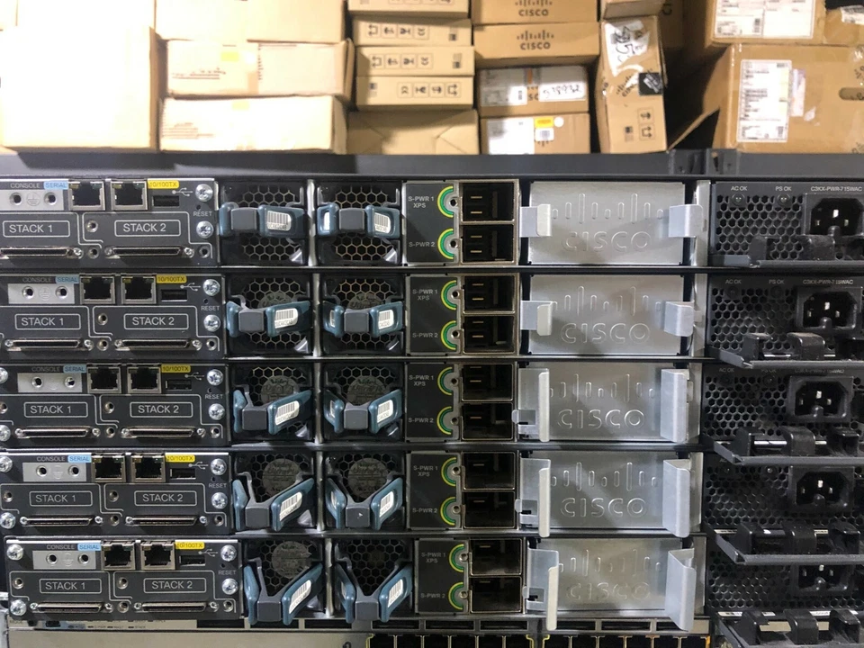 Cisco WS-C3750X-24P-S 24-Port PoE Gigabit Switch With C3KX-NM-10G - Image 3 of 3