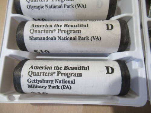 ATB Park Quarters, 33 US Mint Rolls, Denver Mint, 1320 BU America the Beautiful - Afbeelding 15 van 15