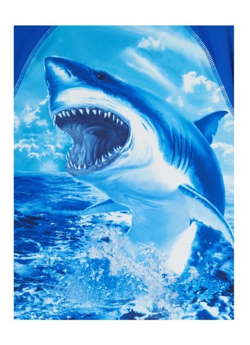 Wonder Nation Boys Short Sleeve Rash Guard Shark Print Multiple Sizes NEW!!! - Picture 3 of 3