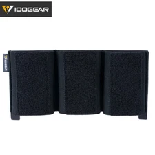 IDOGEAR Tactical 556 Triple Mag Pouch Mag Holder Airsoft Army Hook&Loop Black