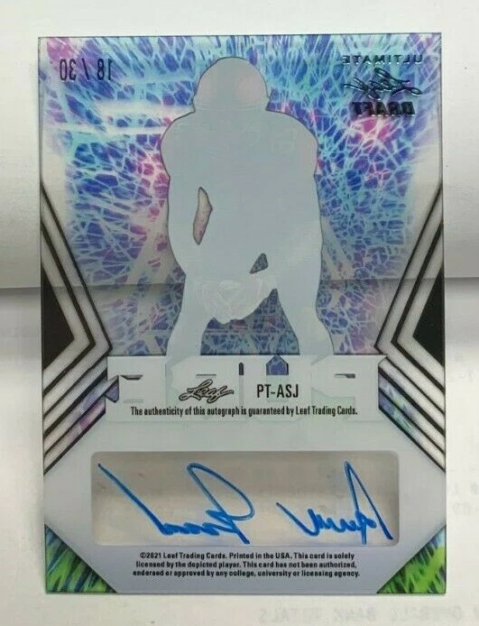 Asante Samuel Jr. 2021 Leaf Ultimate Draft Pure Talent RC Autograph Auto #'d/30 - Image 2 of 2