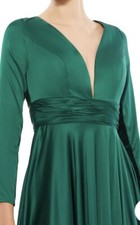 Mac Duggal (177) LONG SLEEVE RUCHED WAIST A-LINE GOWN Size 8 $398