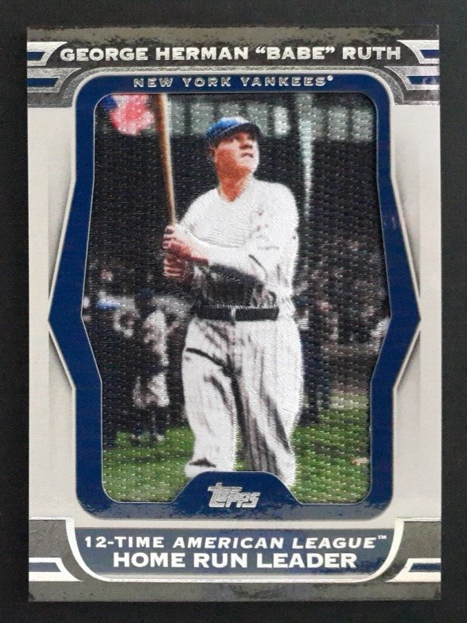 2014 Topps ~ Babe Ruth ~ Cooperstown Collection Patch Card ~ SP