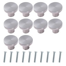 10Pcs Solid Door Knobs Cabinet Handles Cupboard Drawer Furniture Kitchen DIY UK