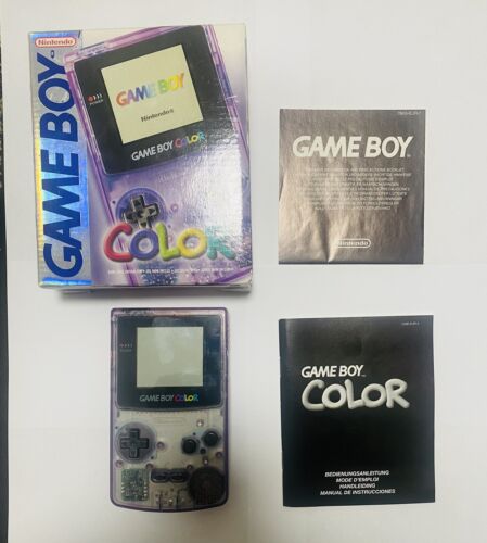 Game Boy Color fioletowy przezroczysty w oryginalnym opakowaniu Nintendo Gameboy 135€ - Zdjęcie 1 z 5