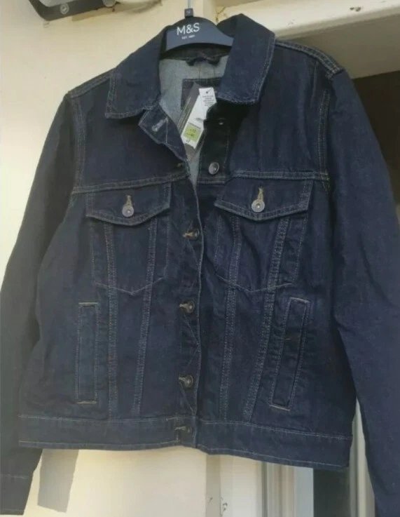 Marks and Spencer Womens Blue Denim Jacket UK Size 12