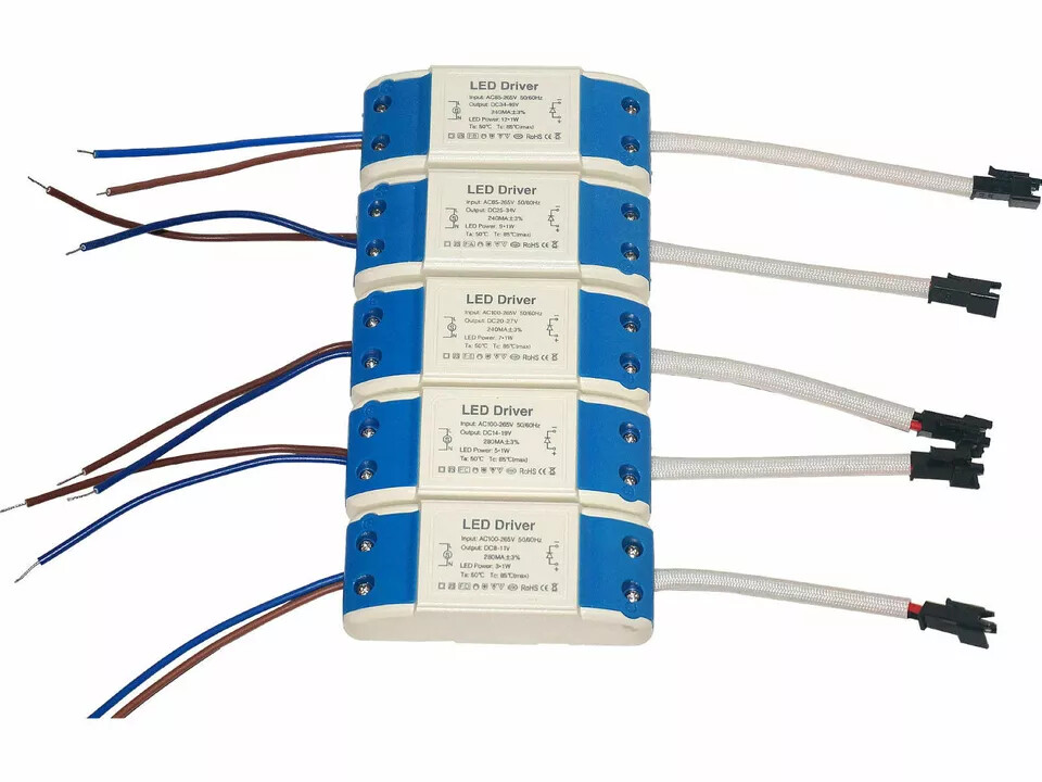 Alimentatore LED Driver 3W 12W 36W &ndash; Corrente Costante 12V/24V/36V 300mA
