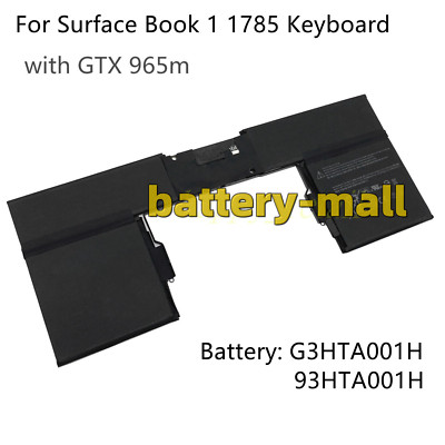New Battery 93HTA001H For Microsoft Surface Book 1785 Advanced Keyboard Base GTX