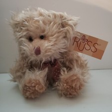 RUSS Radcliffe Bears From the Past Plush Stuffed Brown baby Bear With Bow Tags