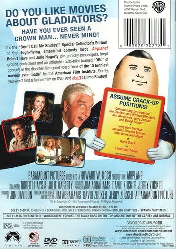 Airplane! with Leslie Nielsen (DVD) You CHOOSE WITH OR WITHOUT A CASE - Picture 2 of 2