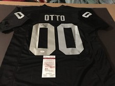 Jim Otto-DECEASED- Autographed XL Custom Raiders Jersey W / HOF 1980-JSA Witness