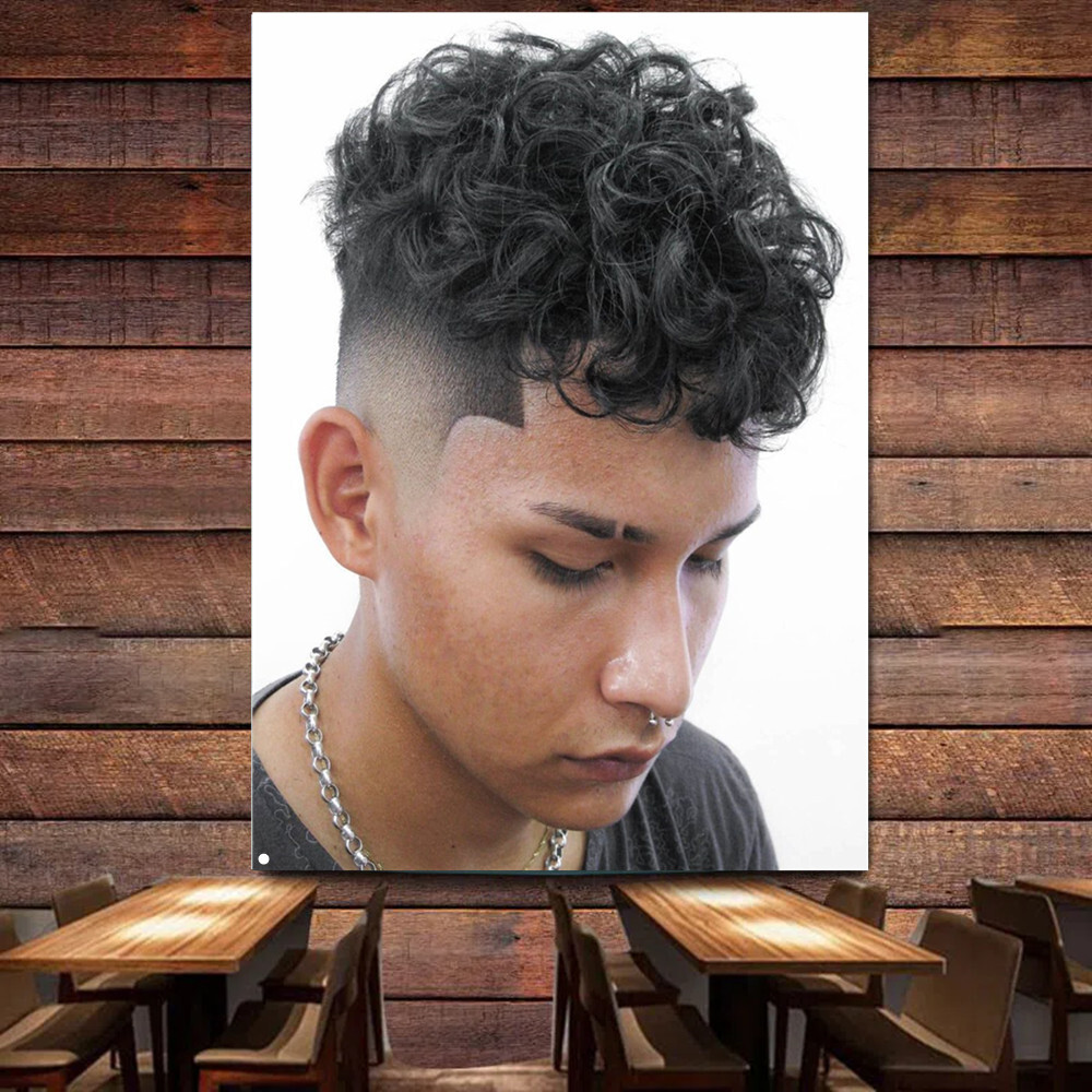 Drop Fade for Black Men Curly Hair Haircut Shave Poster Wall Art  Tapestry