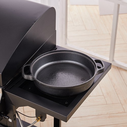 Cast Iron Frying Pan Food Skillet Grill Baking Pan Non Stick Cookware 25/30/35cm - Picture 3 of 9