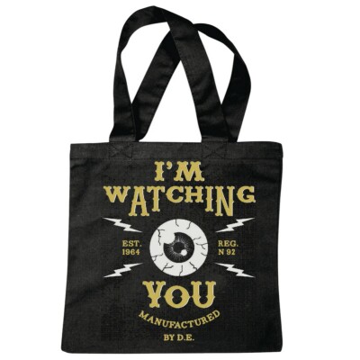 Tasche Beutel Baumwolltasche I`M WATCHING YOU MANUFACTURED AUGE COLLEGE USA AMER
