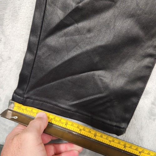 ATMOS & HERE LEATHER LOOK SHINNY STRETCH PANTS SLIM LEG WOMENS SIZE 10 - Picture 7 of 15