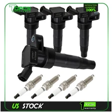 4 Pack For 11 12 13 14 2015 Kia Optima 2.0L L4 Ignition Coil and Spark Plug