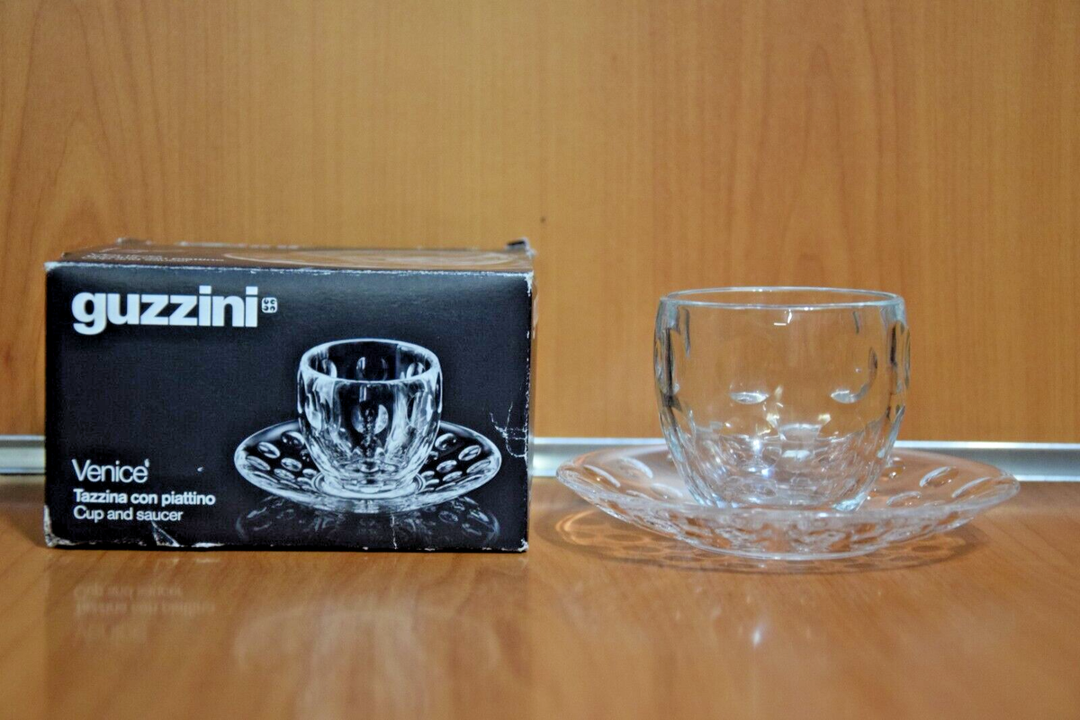 Guzzini Venice Glass - Set 4 Tazzine Espresso Con Piattino, Plastica, 110 Ml, Design Moderno - Foto 11
