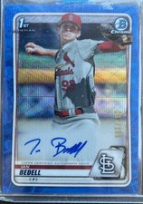 2020 Ian Bedell Bowman Chrome Auto Blue Wave Refractor /150 Cardinals Autograph