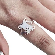 NATURAL RAW RAINBOW MOONSTONE 925 STERLING SILVER HIPPIE WIRE BAND WOMENS RING