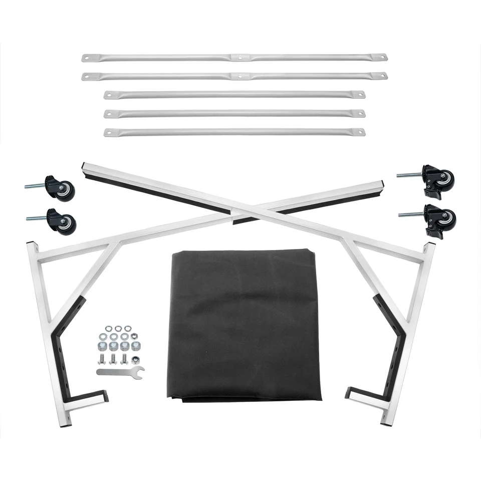 Белая тележка с жестким верхом и пылезащитным чехлом для Chevrolet Corvette Mercedes-Benz - Изображение 4 из 4