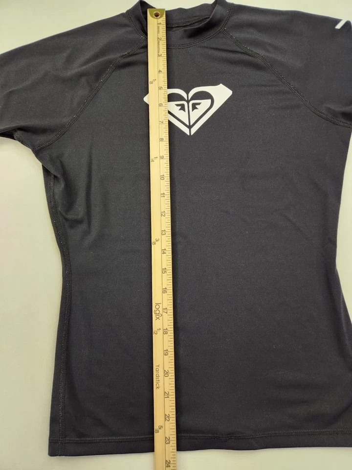 Camisa de natación Roxy Girls L UPF 50+ manga corta negra protección solar surf playa Foto 3 de 4