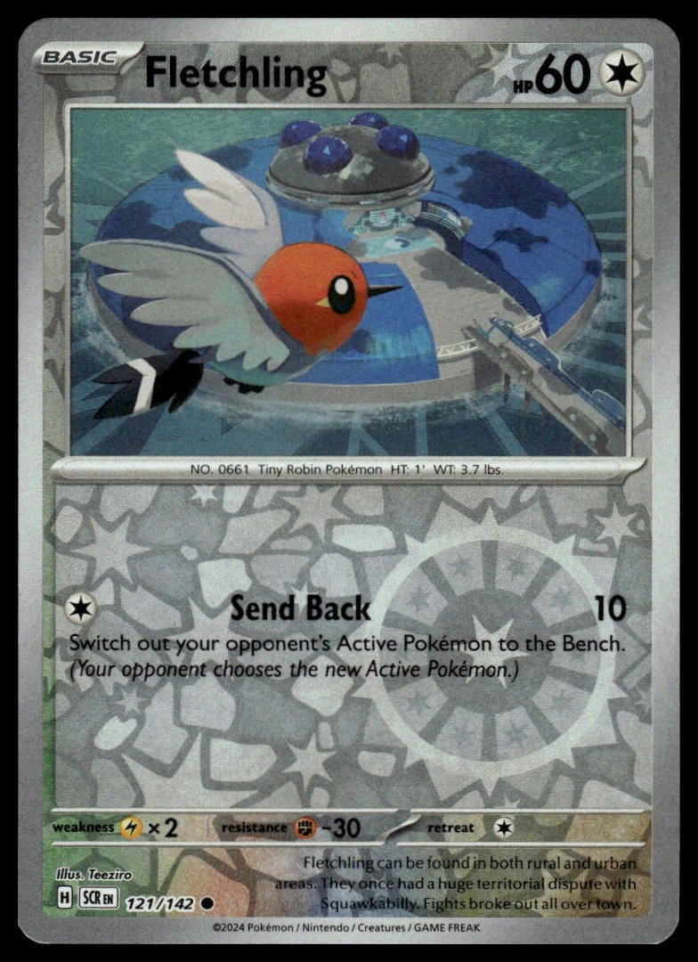 Fletchling SV07: Stellar Crown #121/142 Reverse Holo NM