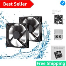 2-Pack 120mm 12V Moisture-Proof RV Cooling Fan - 3000RPM High-Speed Performance