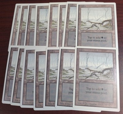15 SWAMP mtg LP-MP Unlimited Edition Basic Land Black Mana