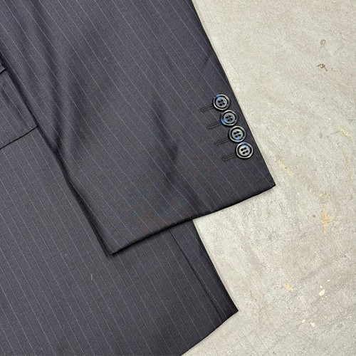 Mattarazi Suit 2pc Pinstripe Super 150s Wool Navy Blue 40R 36x31 - Picture 5 of 14