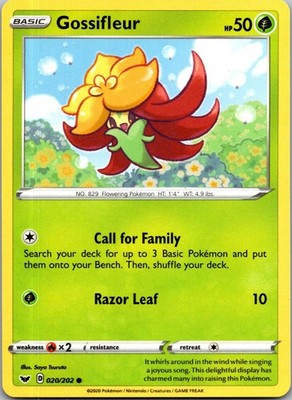 Gossifleur 020/202 C Sword & Shield Pokemon Near Mint