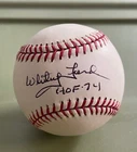 Whitey Ford NY Yankees Autographed OML Baseball Inscribed "HOF 74" JSA Cert