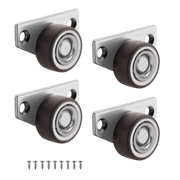 MöBelrollen Rollen MöBel Lenkrollen Gummirollen, 4 StüCk MöBelrollen Klein Bockr-image