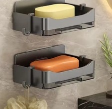 Bathroom Soap Holder Free-Punching Wall Mounted Soap Sponge Holder Organizer