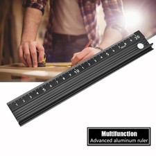20/30/45cm Raised Grip Aluminium Ruler Cutting Ruler Metal Craft Safety Ruler