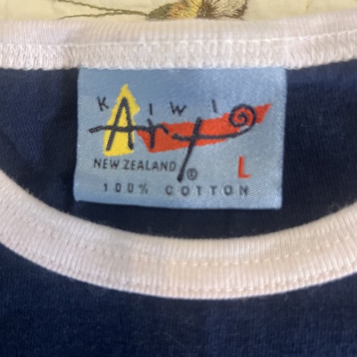 KIwi Art Graphic Tee Mens Size L Blue New Zealand - Picture 3 of 6