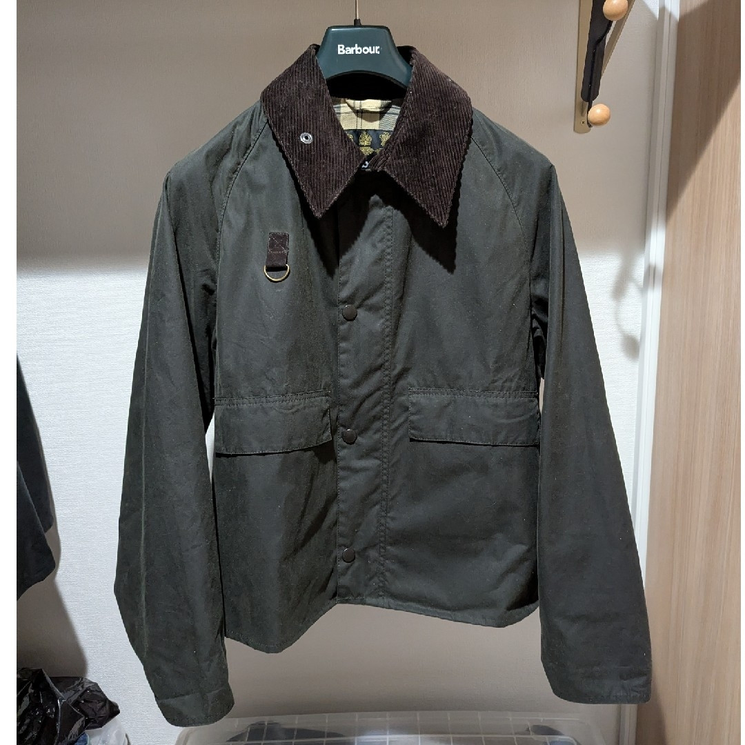 Barbour Spey Oiled Wax Jacket Sage Green Size XL