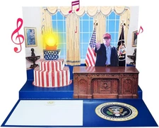 Funny Trump Birthday Card – 3D Pop-Up with Light, Sound & Voice for Men/Women 