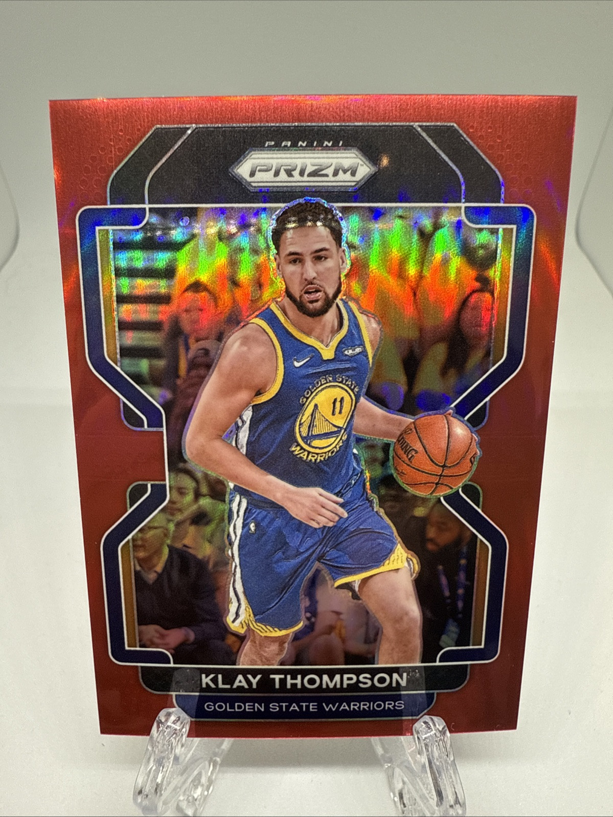 2021-22 Panini Prizm Klay Thompson Red /299 #92 Golden State Warriors