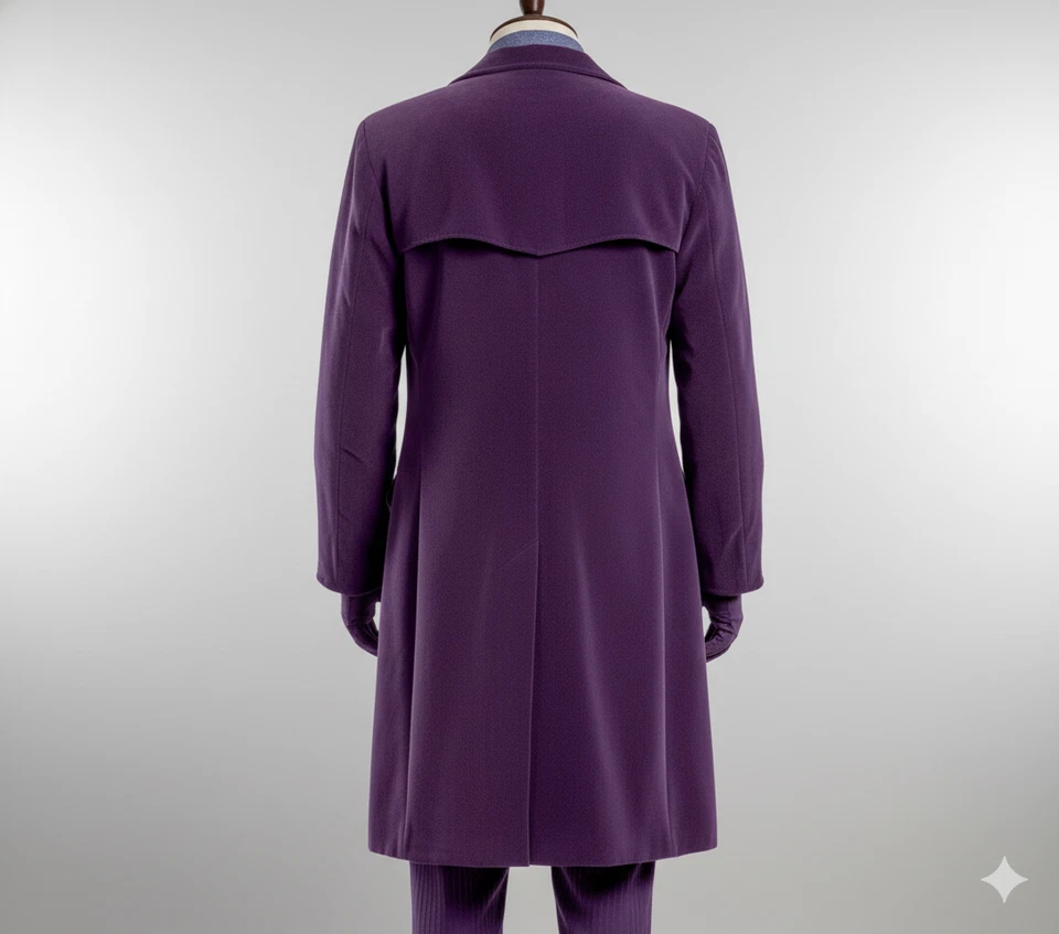 Disfraz de Joker para hombre abrigo púrpura con chaleco y pantalones | Traje de disfraces de Halloween Foto 2 de 4