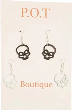 Skull Candy Dangle Earrings/Cosplay/Halloween/Rocker/Goth Girl/Kids/Teens/Adults