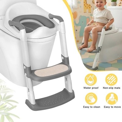 Toilettentrainer Gepolstert Klositz 2 in 1 WC Sitz Töpfchen Kinder Toilettensitz