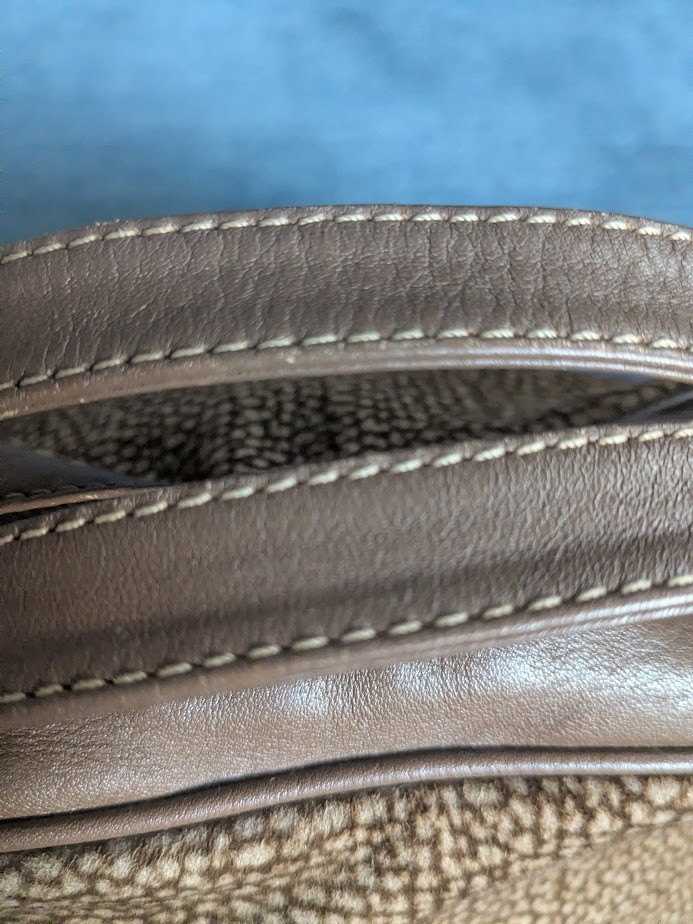 Borbonese Handbag Quail Pattern Round Style - image 18