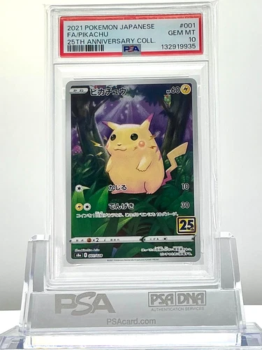 PSA 10 FA / PIKACHU 2021 POKEMON JAPANESE S8a 001/028 25TH ANNIVERSARY COLL.