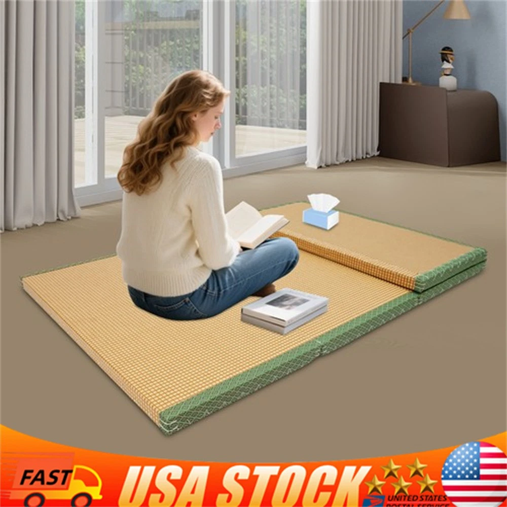 Foldable Tatami Mattress, Rectangle Floor Mattress, Meditation Mat 200*100*5cm