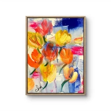 11 x 14 CHM Original Expressionism Handmade Signed COLORFUL  ART PAINTING