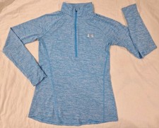 Under Armour Tech Twist 1/2 Zip Long Sleeve Blue Shirt Women's Small X-Small
